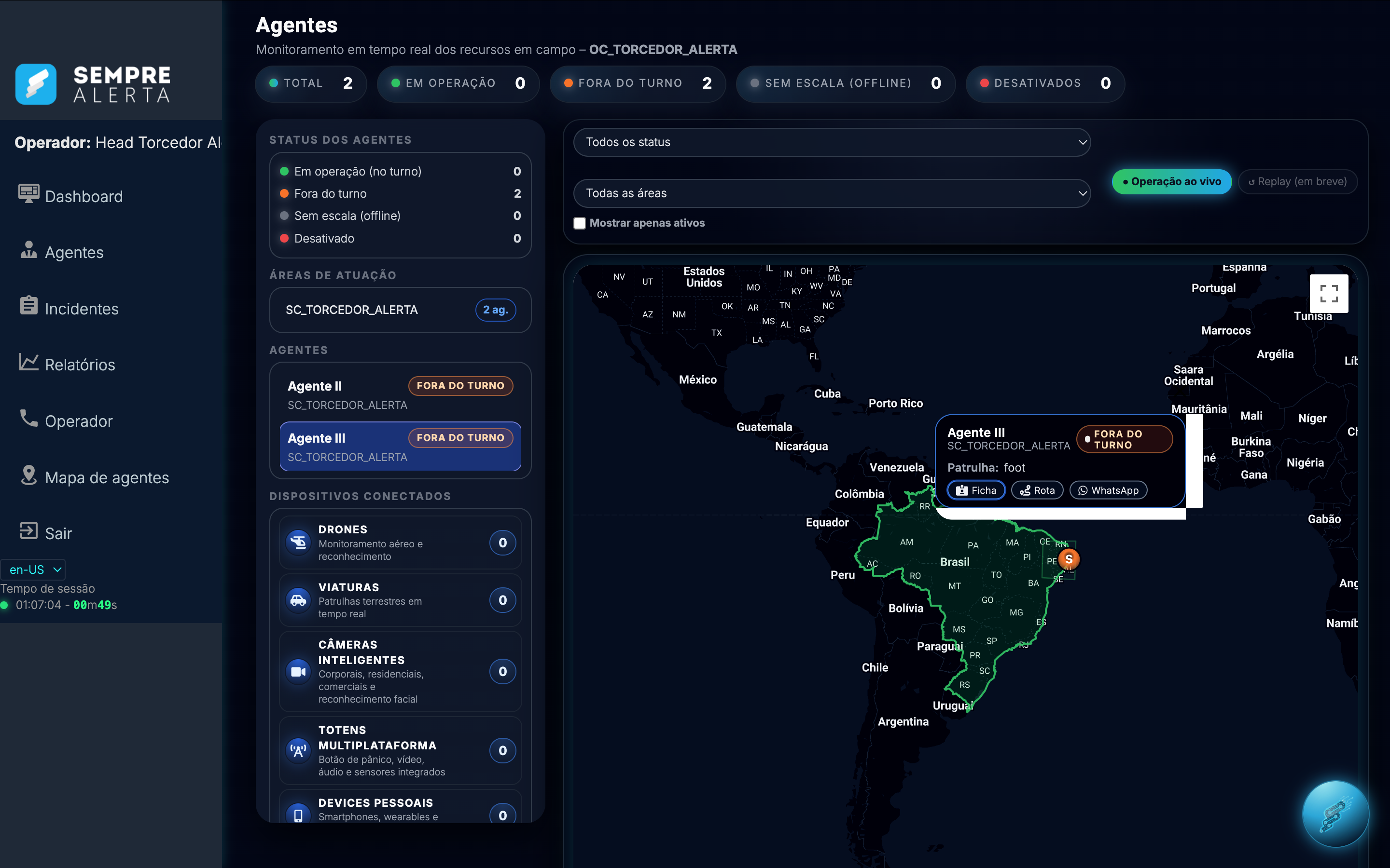 Head • Mapa de agentes